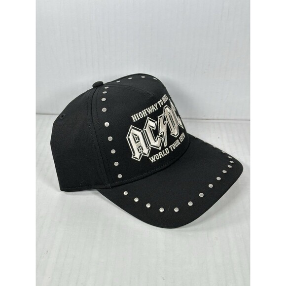 AC/DC Baseball Hat Cap Studded Black Highway To Hell World Tour 1979 NWT - Picture 2 of 6